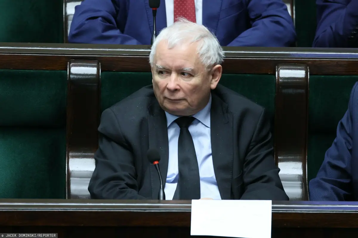 Jarosław Kaczyński w trakcie posiedzenia Sejmu