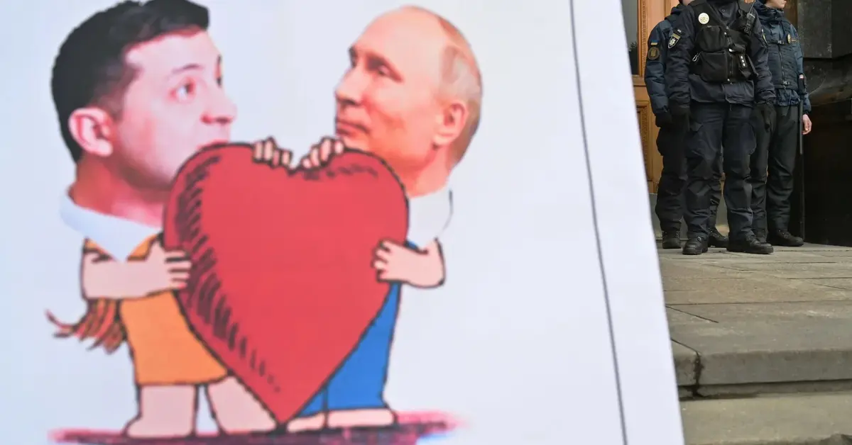 Wołodymyr Zełenski i Władimir Putin