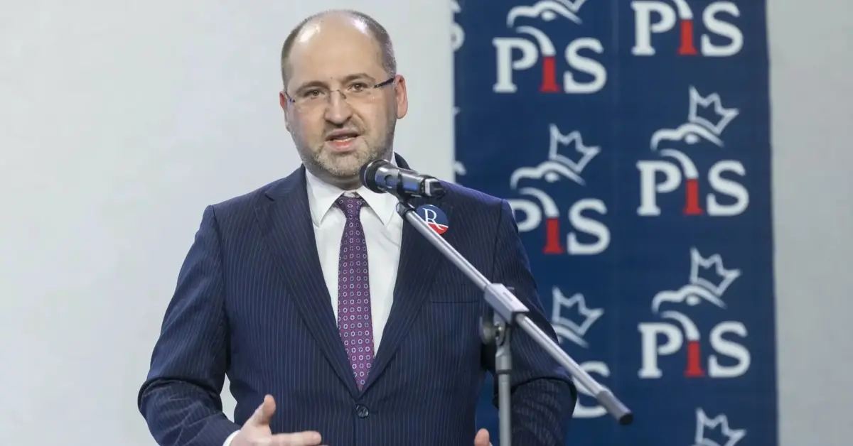 Adam Bielan na przemówieniu partyjnym