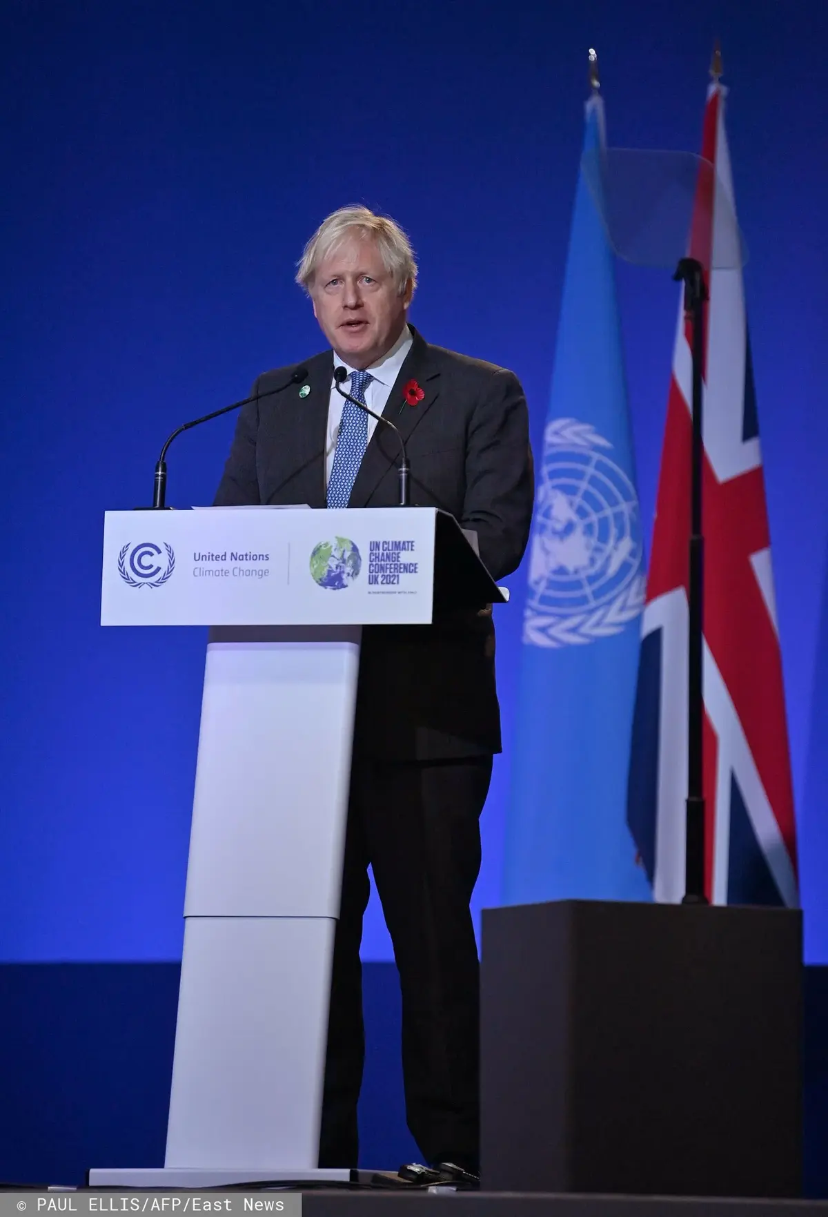 Boris Johnson na szczycie klimatycznym w Glasgow