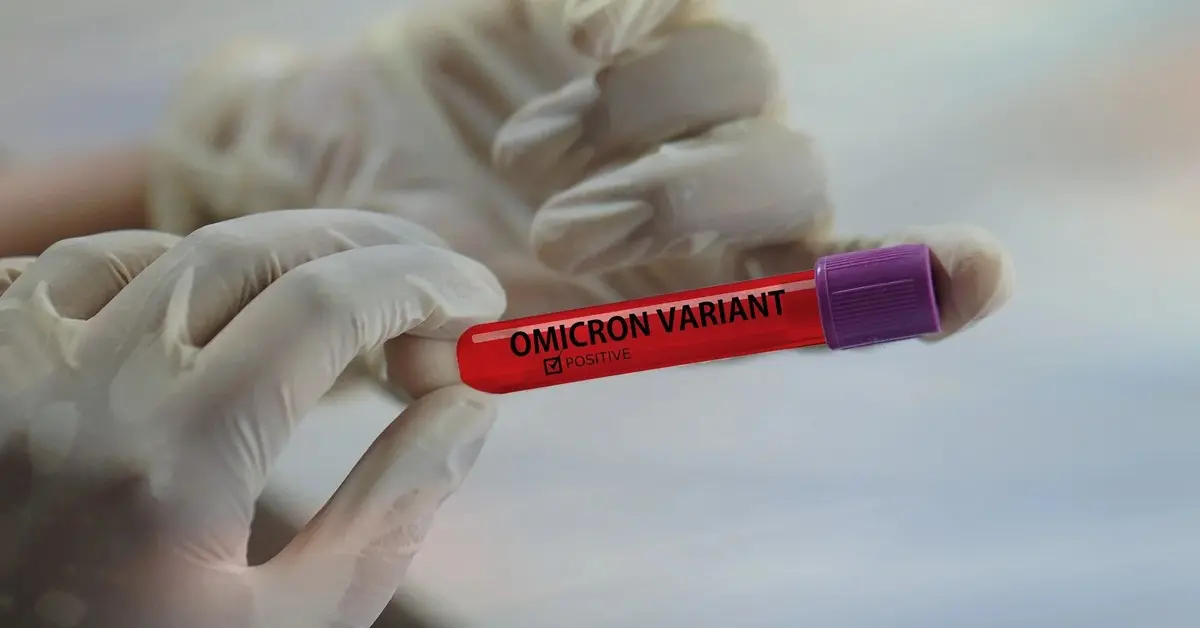 próbka z pozytywnym wynikiem testu na Omikron