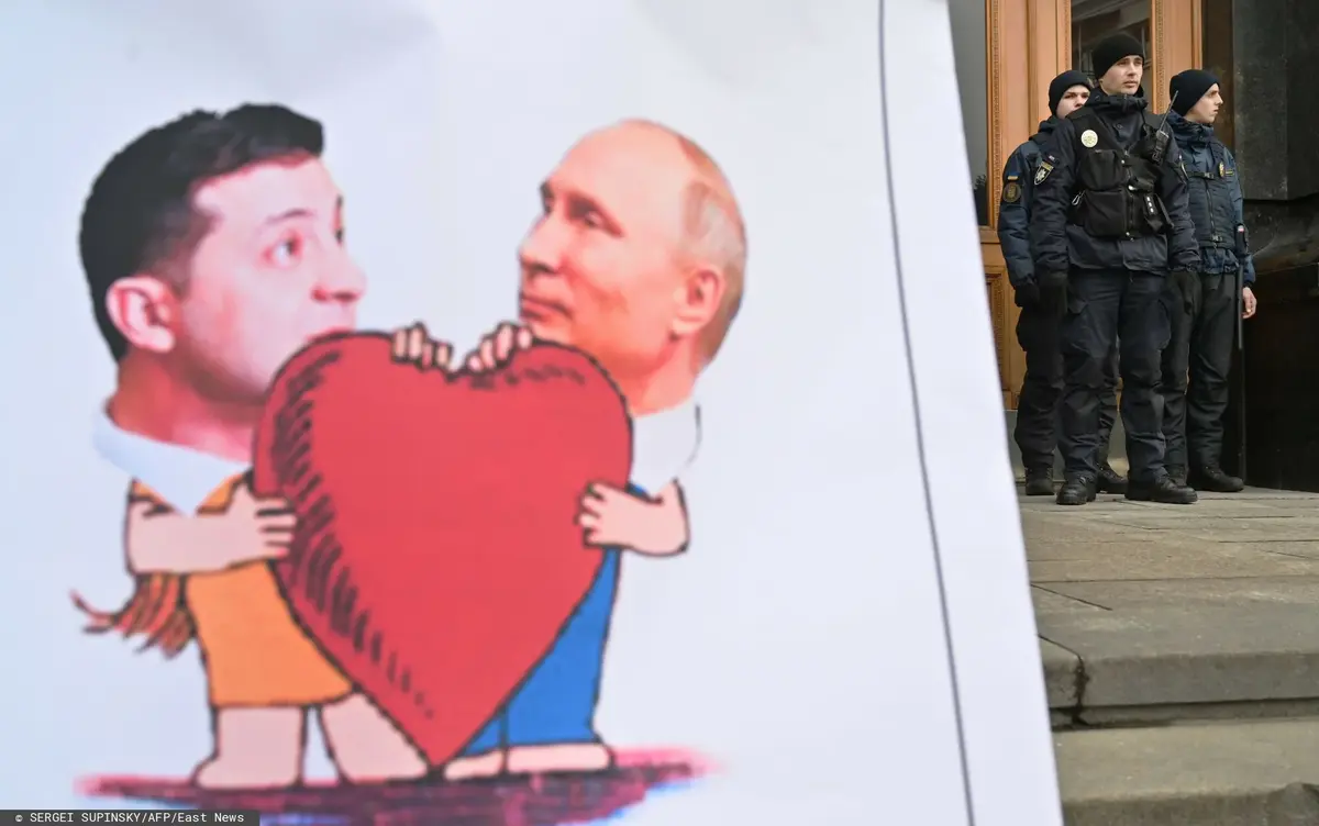 Wołodymyr Zełenski i Władimir Putin