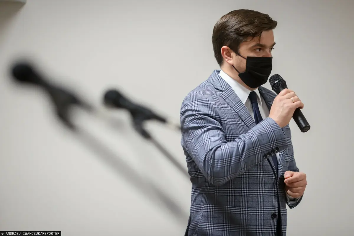 Wojciech Andrusiewicz na konferencji prasowej