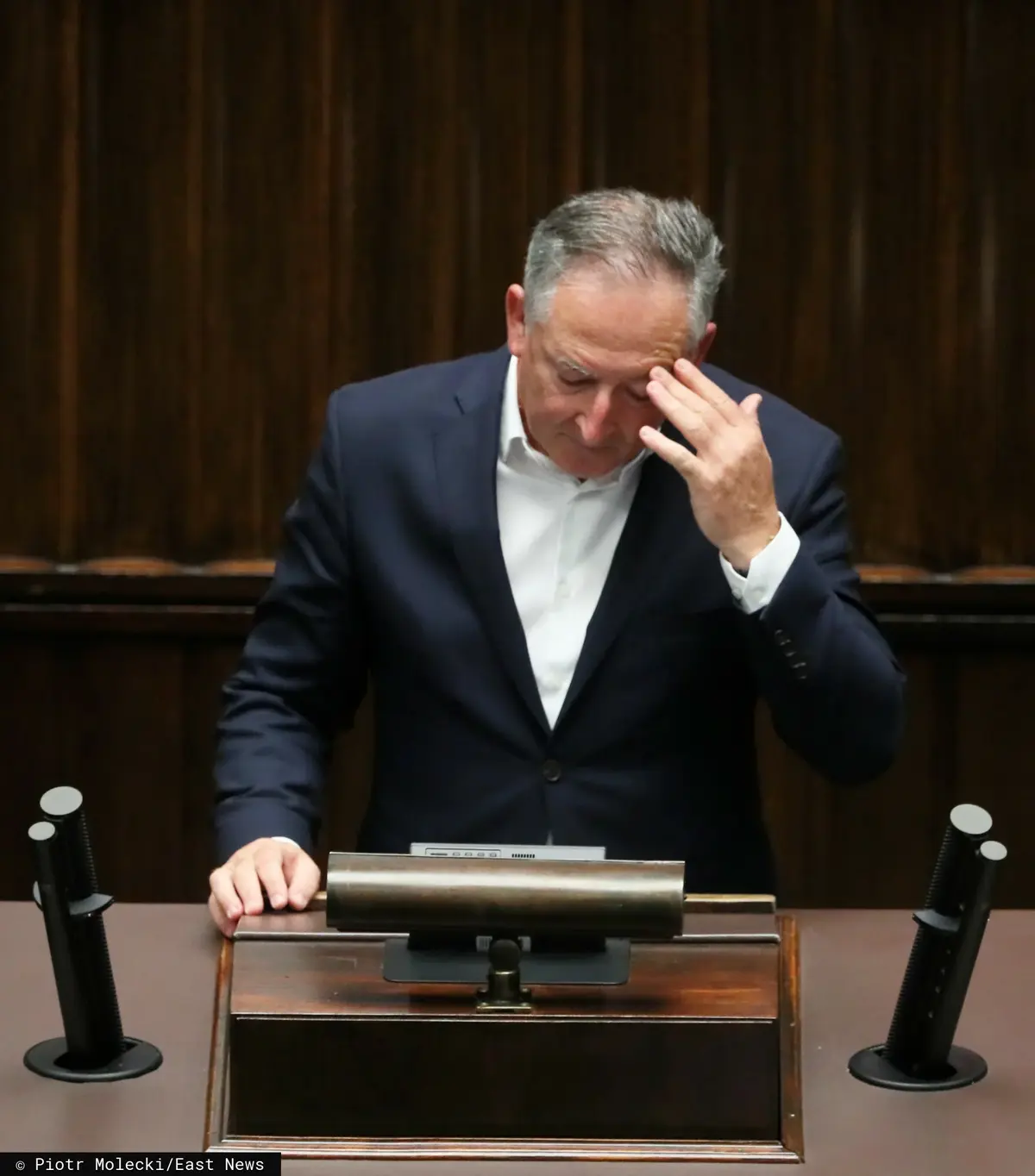 Bartłomiej Sienkiewicz przemawiający w Sejmie