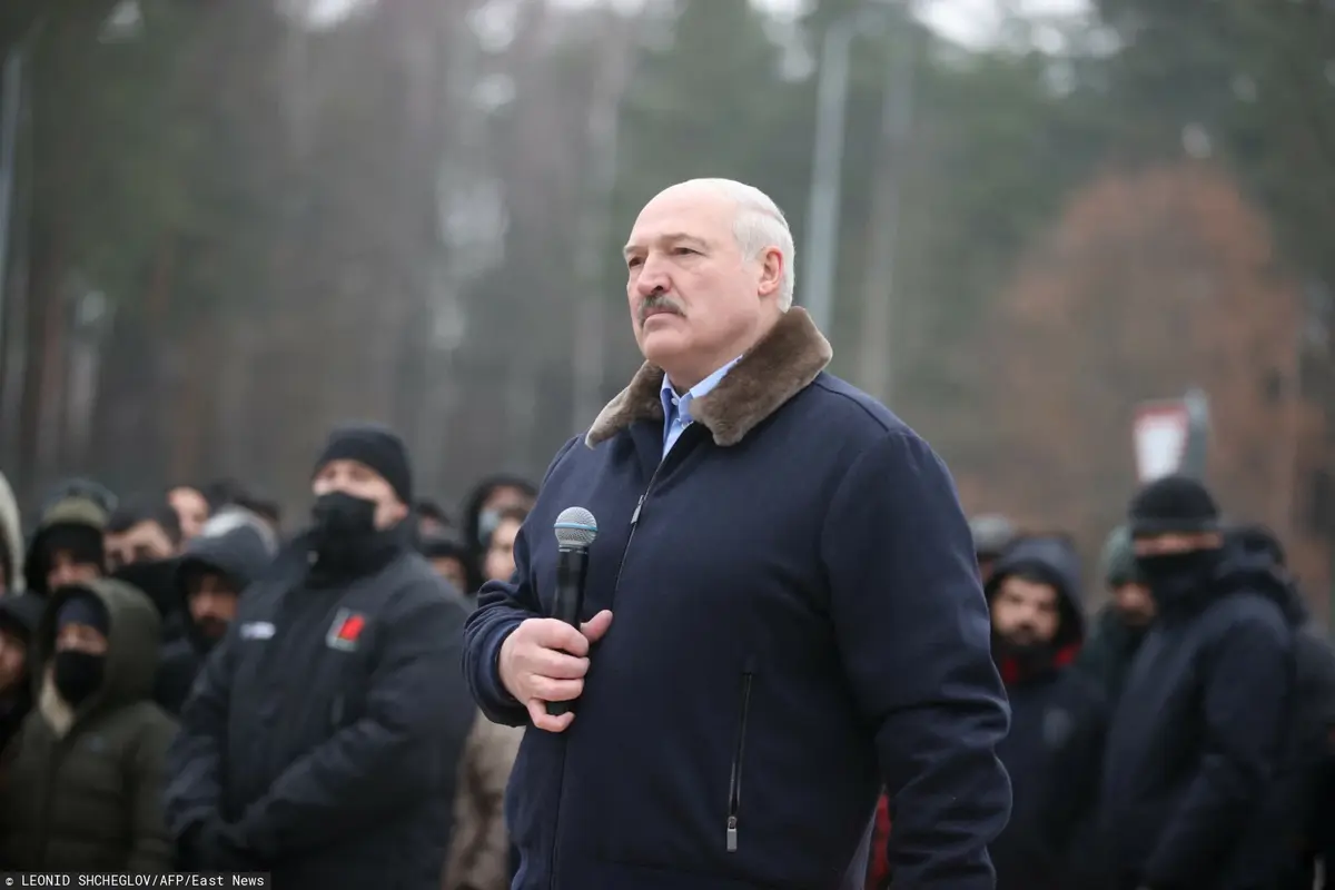 Aleksander Łukaszenko na granicy polsko-białoruskiej