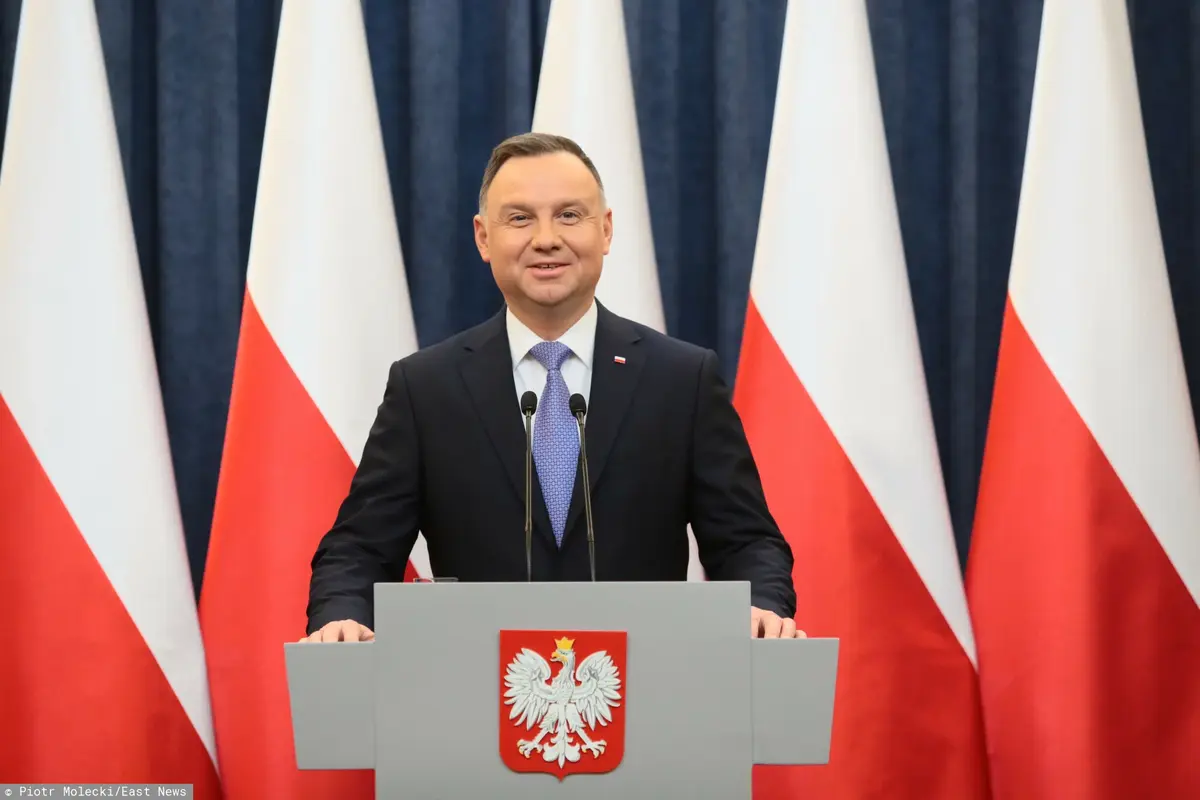 Andrzej Duda na konferencji prasowej