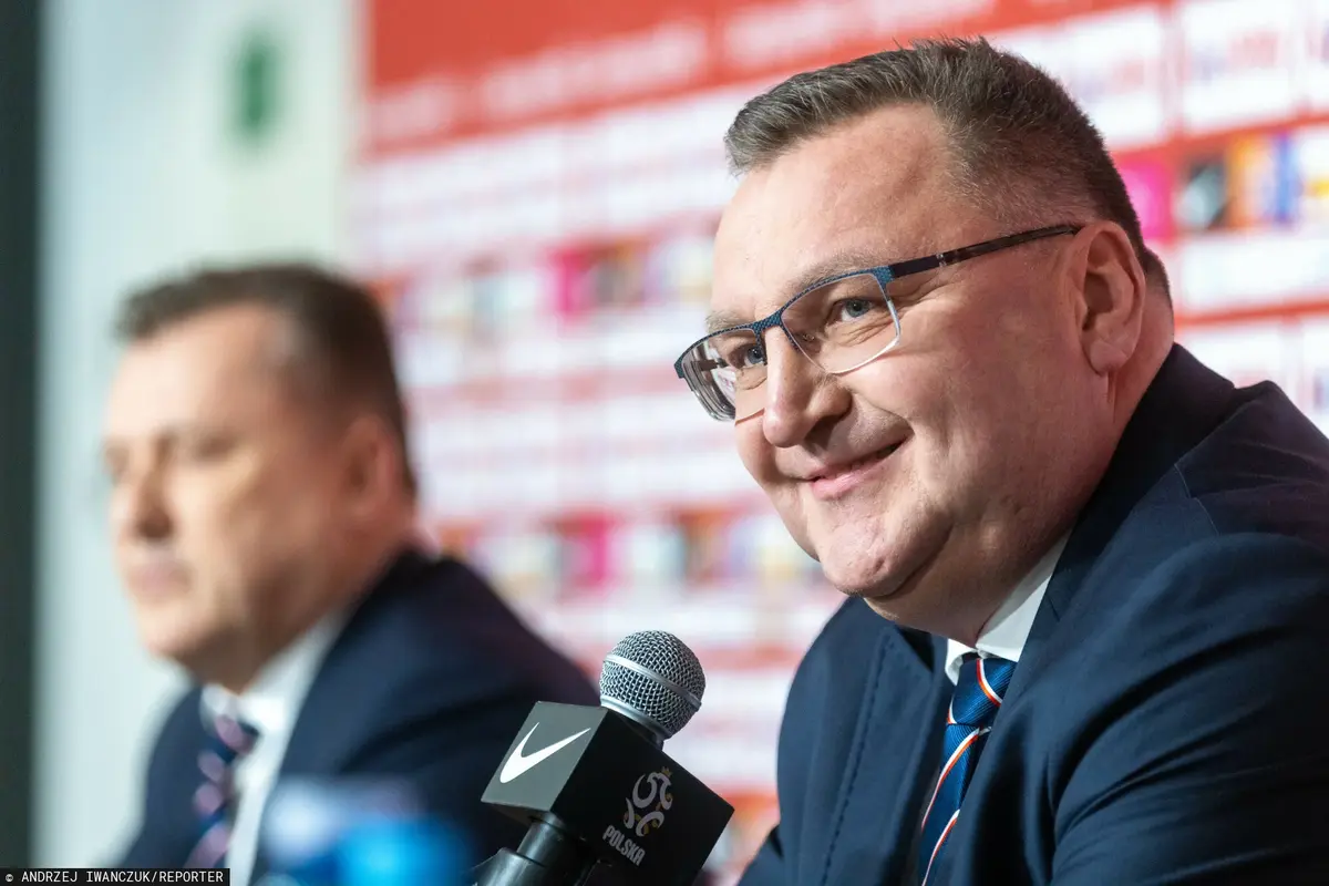 Cezary Kulesza i Czesław Michniewicz na konferencji prasowej