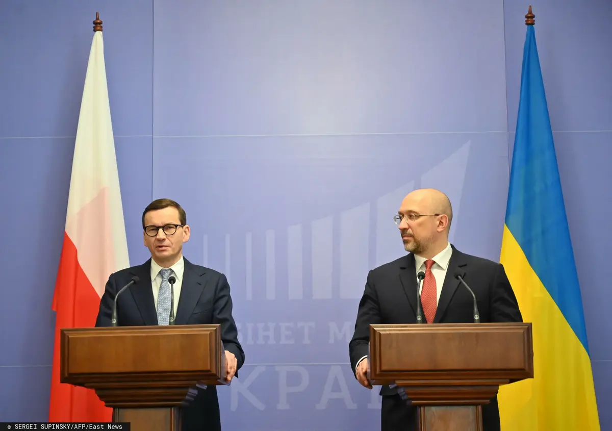 Mateusz Morawiecki w Kijowie na wspólnej konferencji z premierem Denysem Shmyhalem