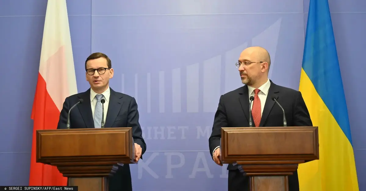 Mateusz Morawiecki w Kijowie na wspólnej konferencji z premierem Denysem Shmyhalem