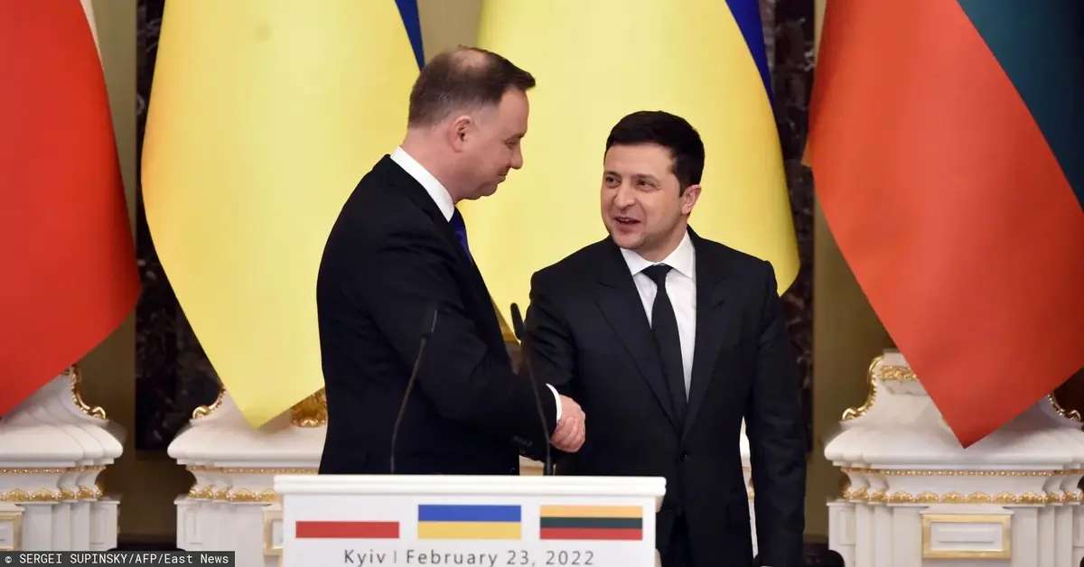 Andrzej Duda i Wołodymyr Zełenski