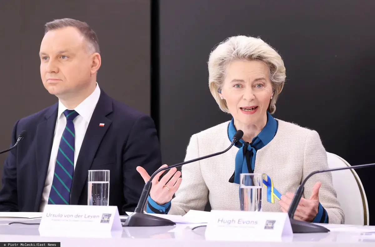 Ursula von der Leyen i Andrzej Duda