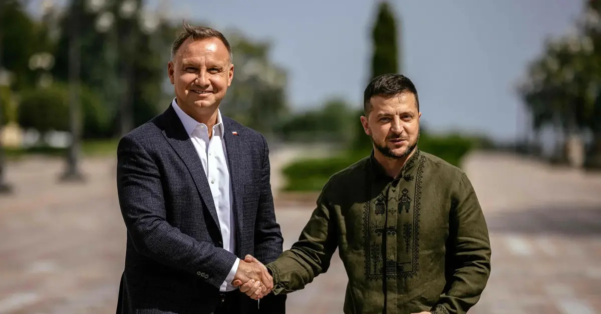 Andrzej Duda i Wołodymyr Zełenski