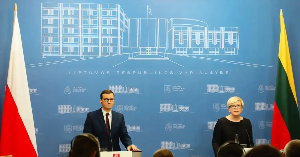 Mateusz Morawiecki i premier Litwy Ingrida Szymonite