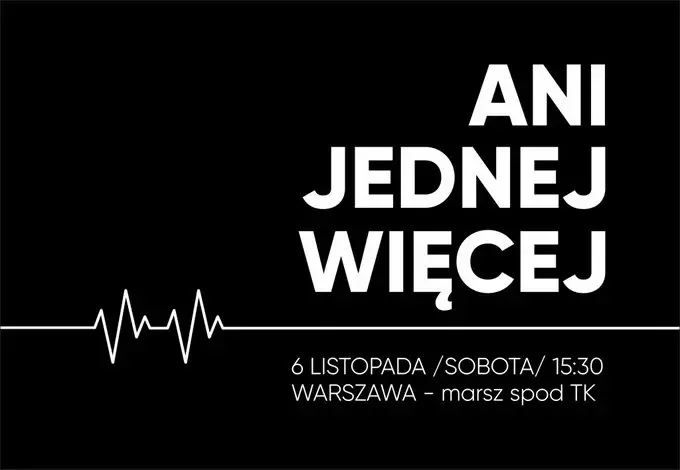 Hasło „Ani jednej więcej" na plakacie