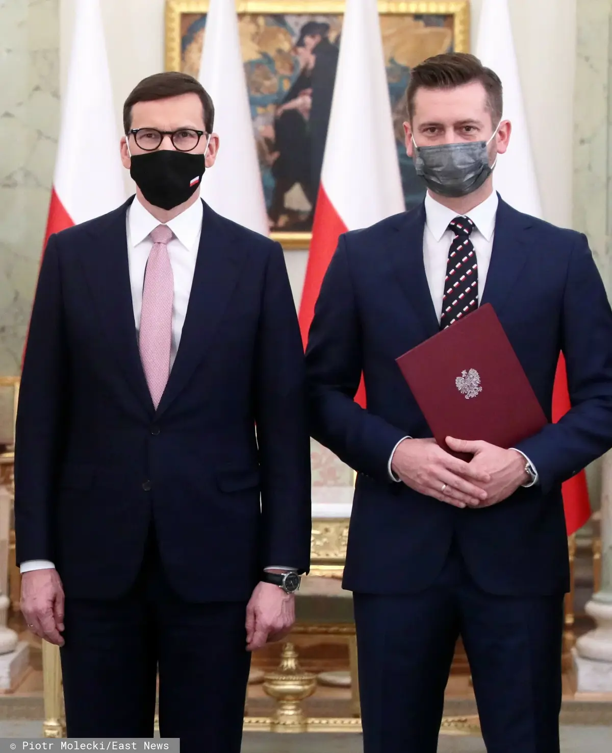 Kamil Bortniczuk w towarzystwie premiera Mateusza Morawieckiego