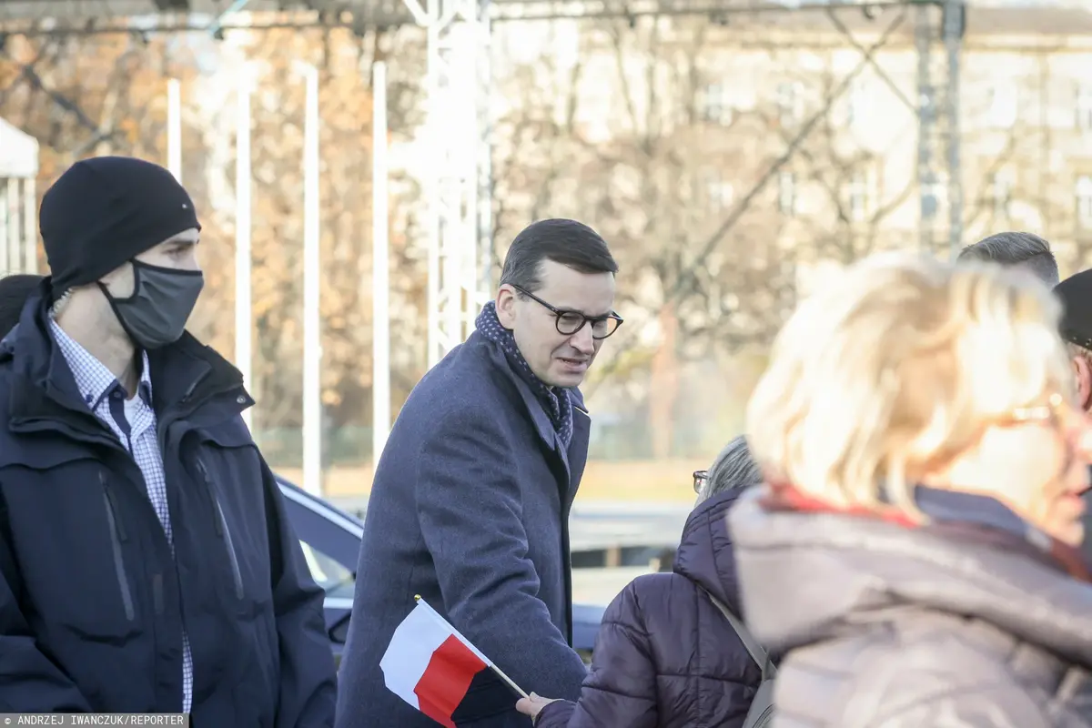 Mateusz Morawiecki podczas miesięcznicy smoleńskiej