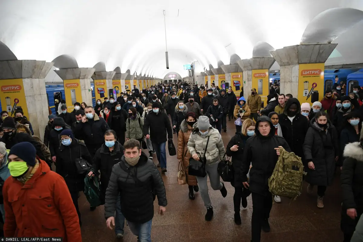 metro w Kijowie jako schron