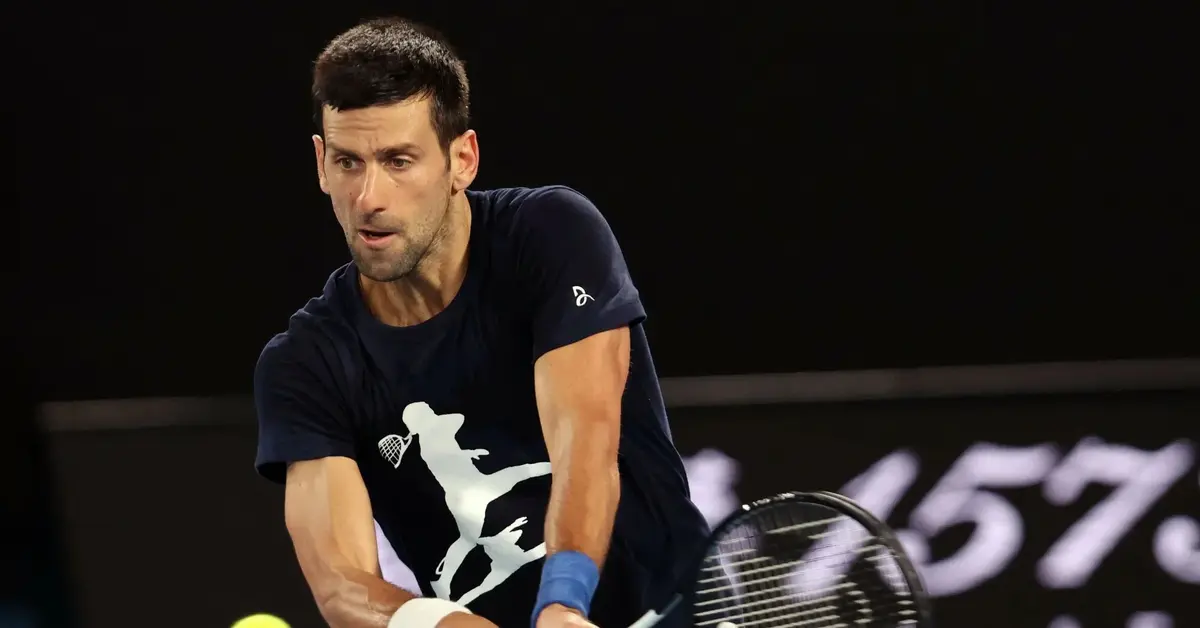 Novak Djoković na turnieju w Melbourne