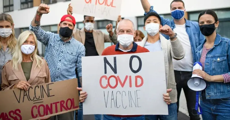 protest przeciwników pandemii