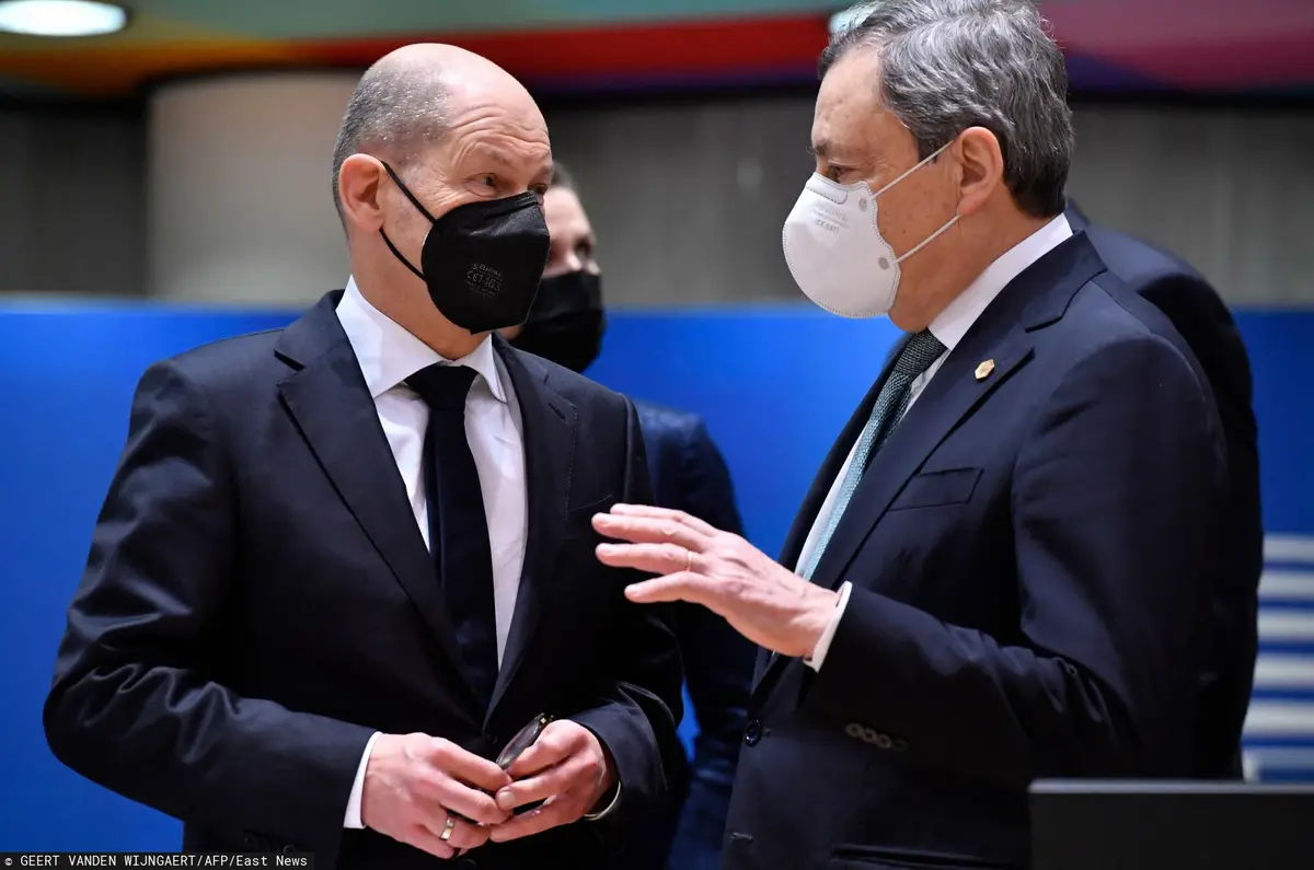 scholz i mario draghi