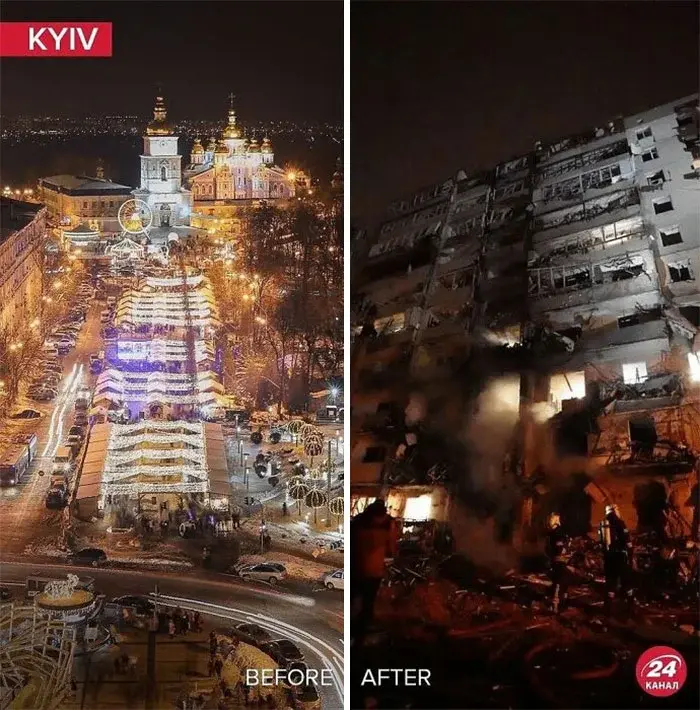 Ukraina przed i po rosyjskim ataku 2022