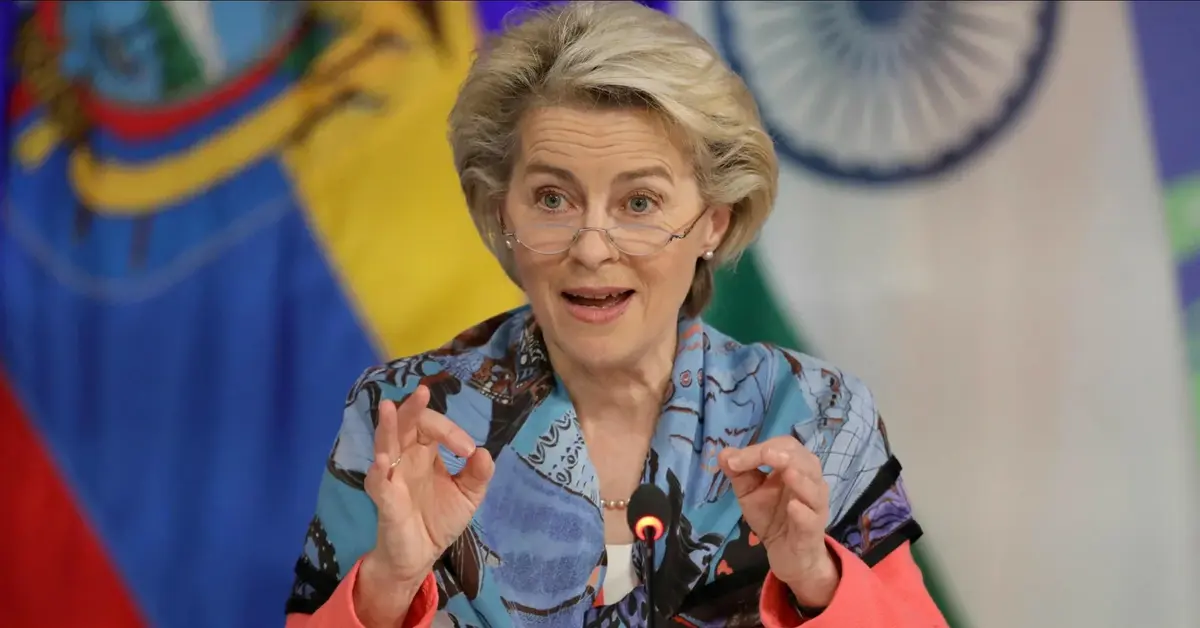 Ursula von der Leyen na spotkaniu the Build Back Better World