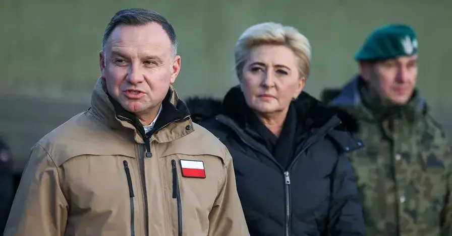 Andrzej Duda i Agata Duda na granicy
