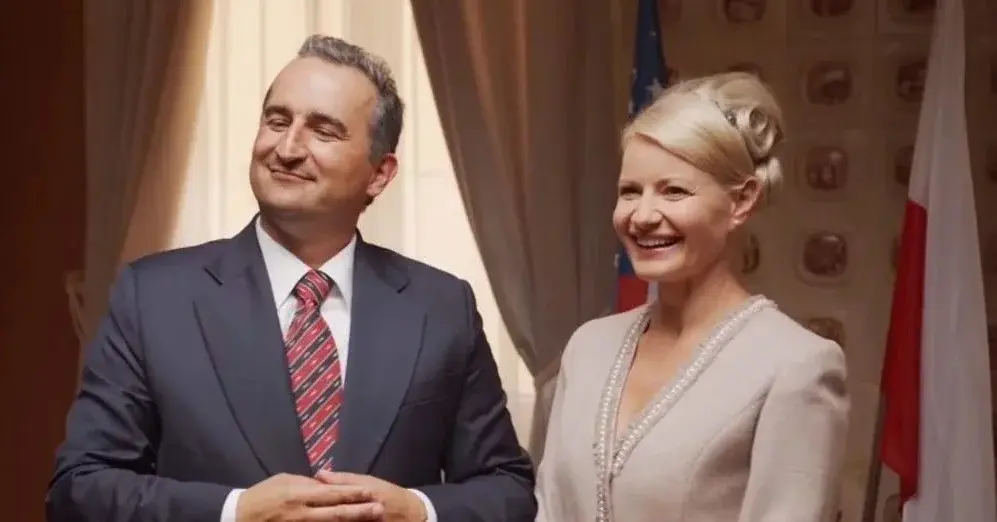 Michał Koterski oraz Małgorzata Kożuchowska w roli Gierków.