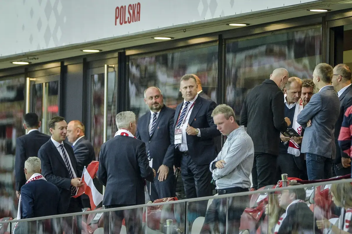 Cezary Kulesza na meczu Polski