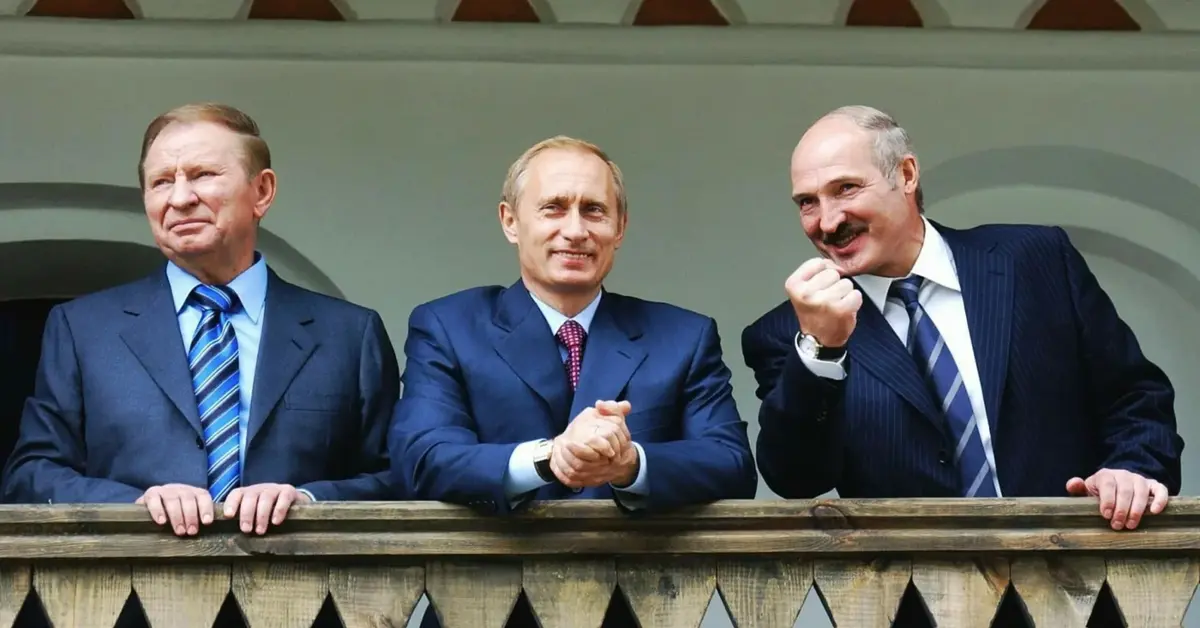 Leonid Kuchma, Władimir Putin oraz Aleksander Łukaszenka