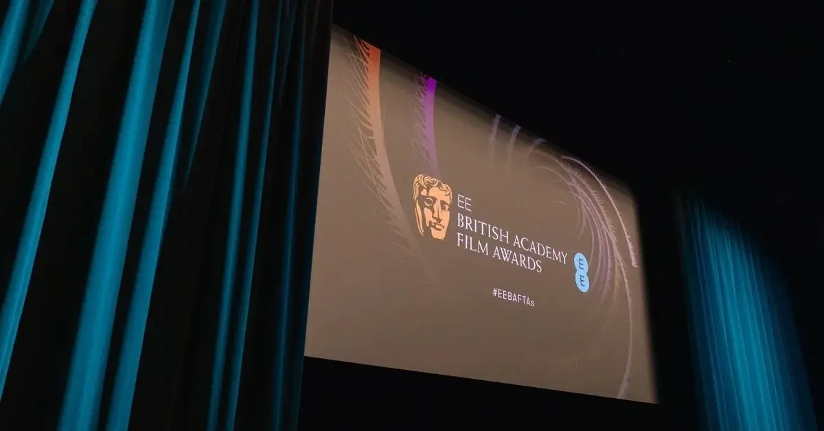 BAFTA 2022 - ekran z napisem The British Academy Film Awards