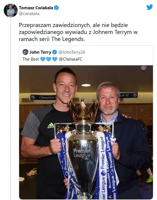 Zrzut ekranu z Twittera Tomasza Ćwiąkały