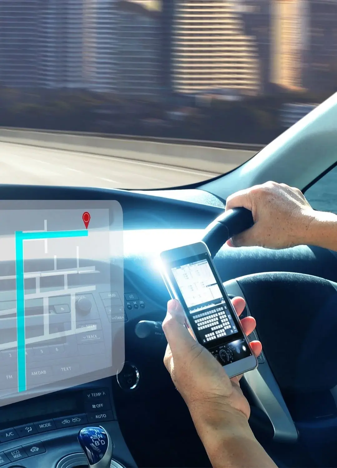 Prowadzenie pojazdu autonomicznego przez osobę korzystającą z telefonu komórkowego w trakcie jazdy