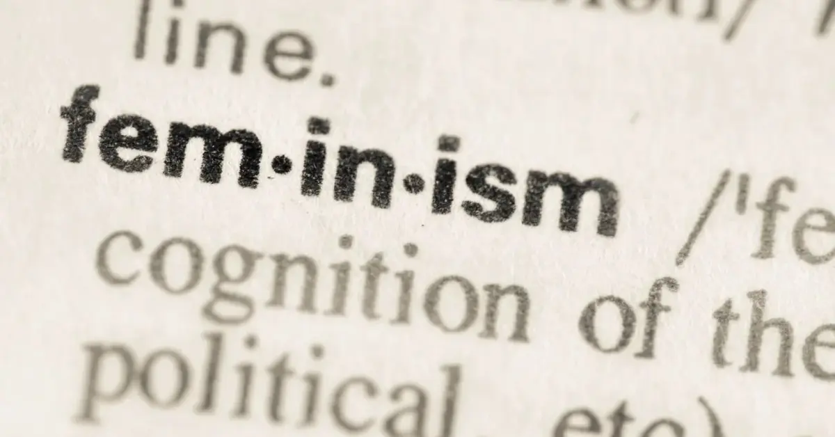 Fragment hasła "feminism" w słowniku