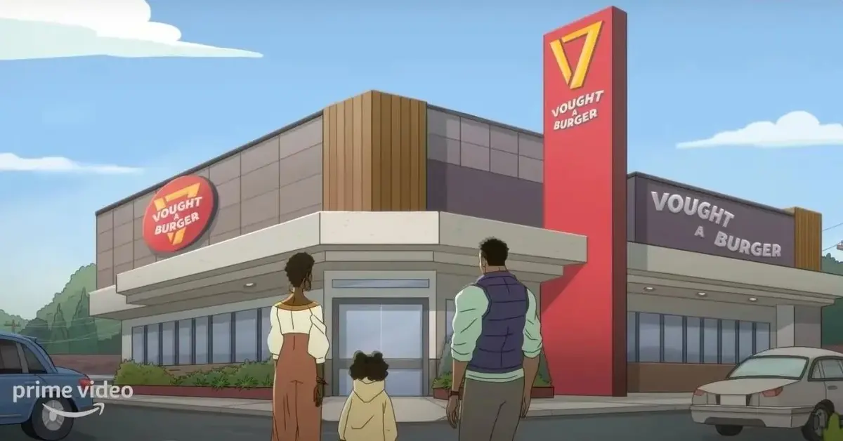 Kadr z teasera serialu "Diabolical", rodzina przed restauracją