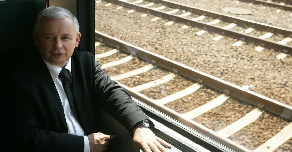 Kaczyński w pociągu