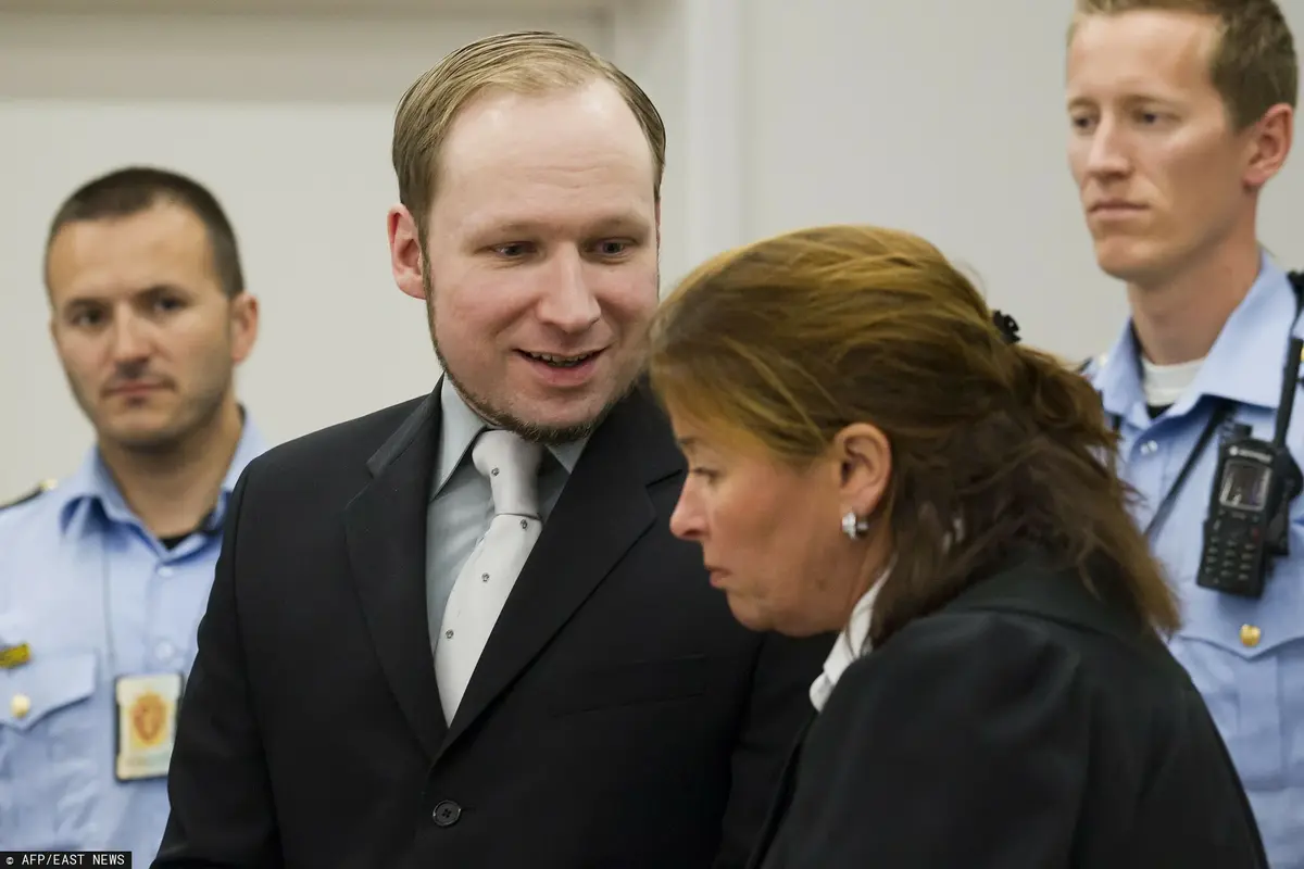 Anders Breivik w 2012 roku, podczas procesu
