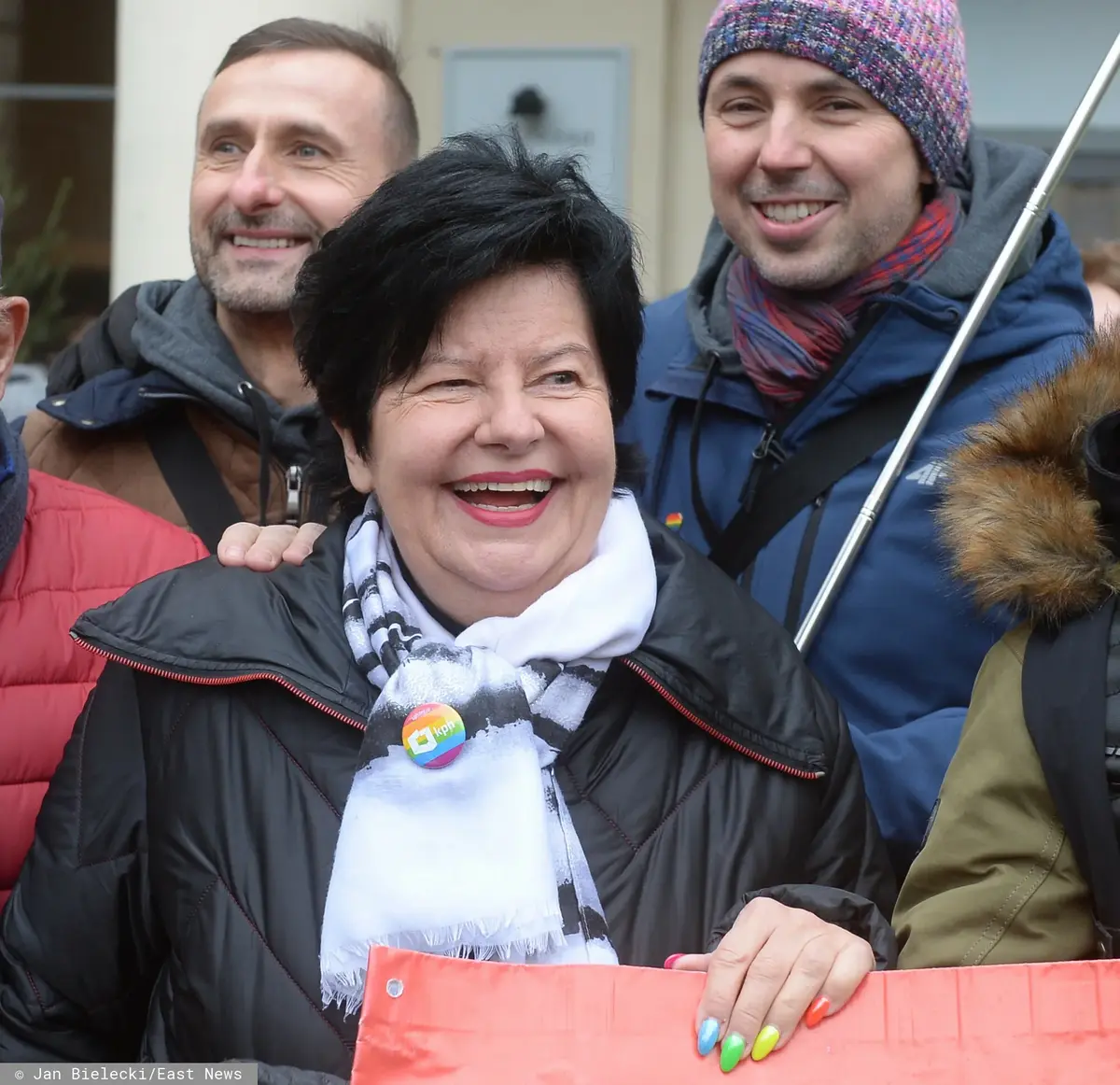 Joanna Senyszyn - Akcja walentynkowa Popieram zwiazki organizowana w ramach Kampanii Przeciw Homofobii