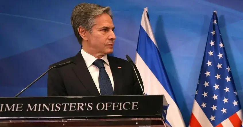 Anthony Blinken na spotkaniu z premierem Izraela