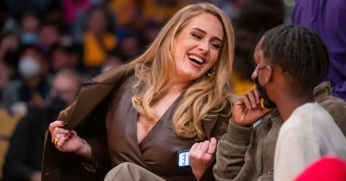 Piosenkarka Adele w trakcie meczu NBA.