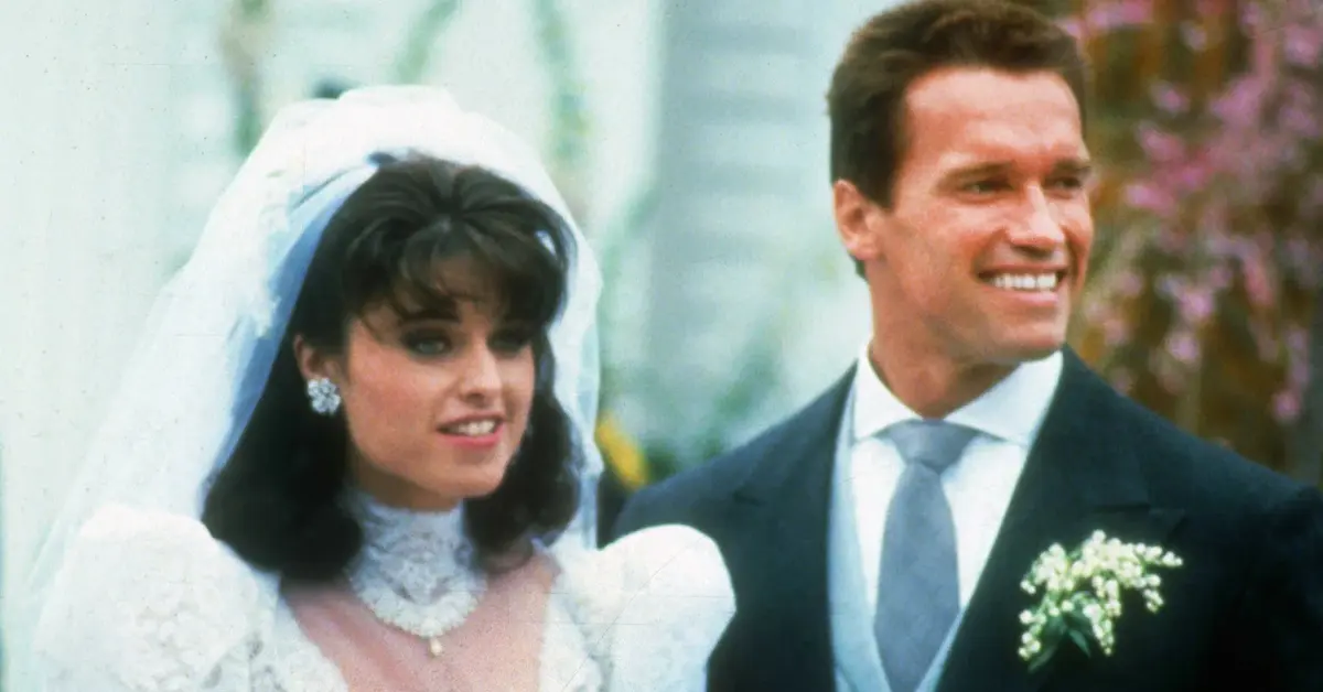 Arnold Schwarzenegger z żoną na ślubnym kobiercu