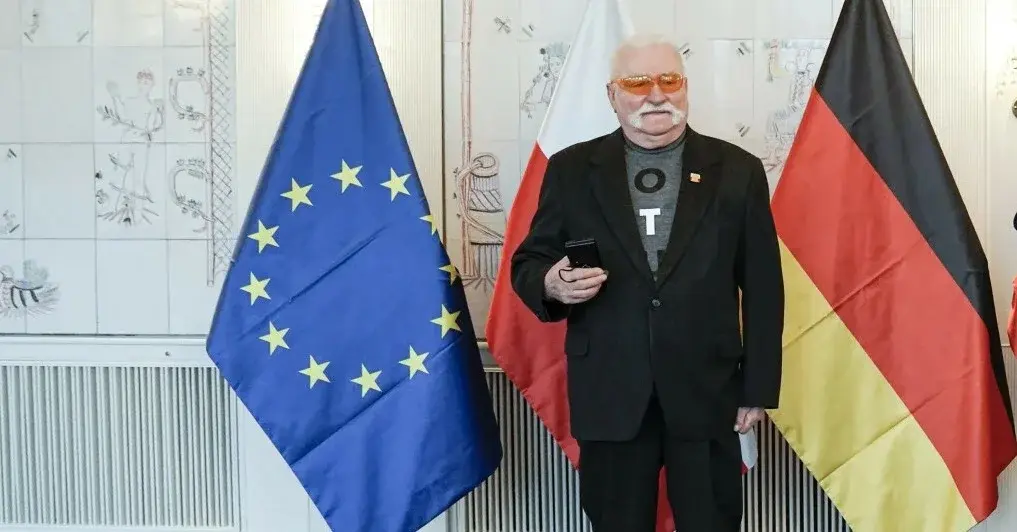 Spotkanie premiera Nadrenii Północnej-Westfalii z Lechem Wałęsą