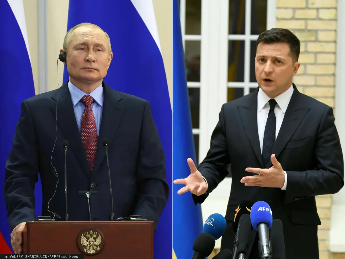 Wołodymir Zełenski i Władimir Putin