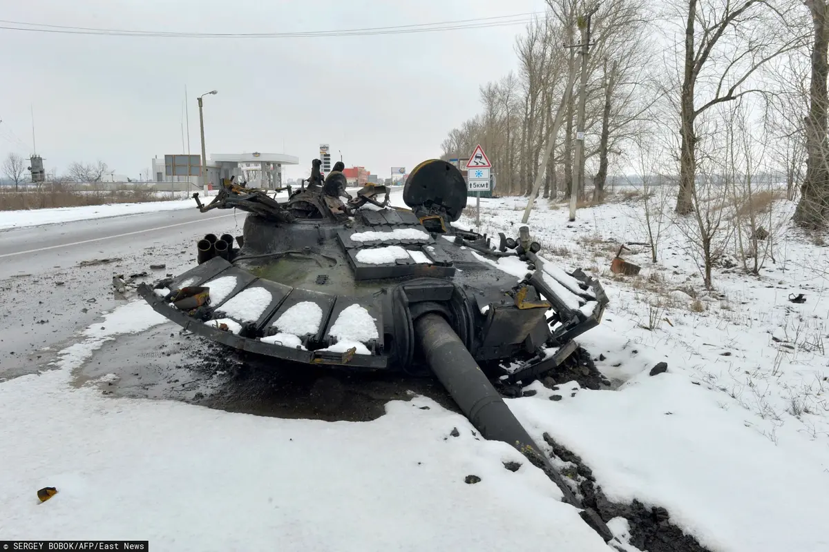 rosyjski zniszczony czołg