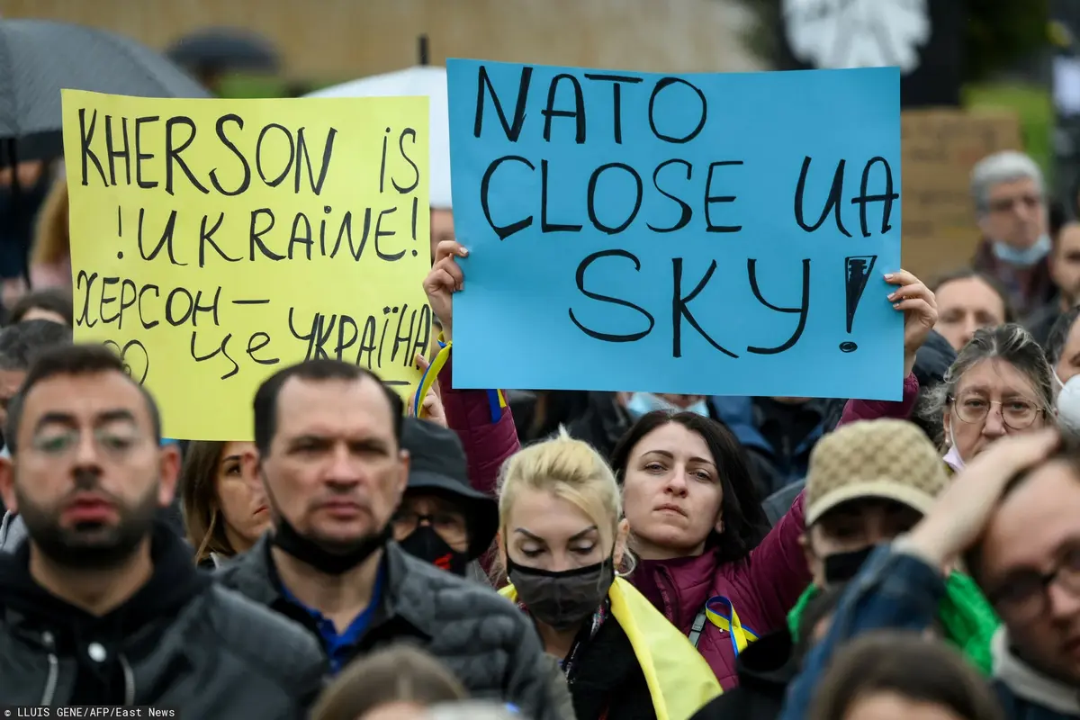 Demonstracja wsparcia Ukrainy