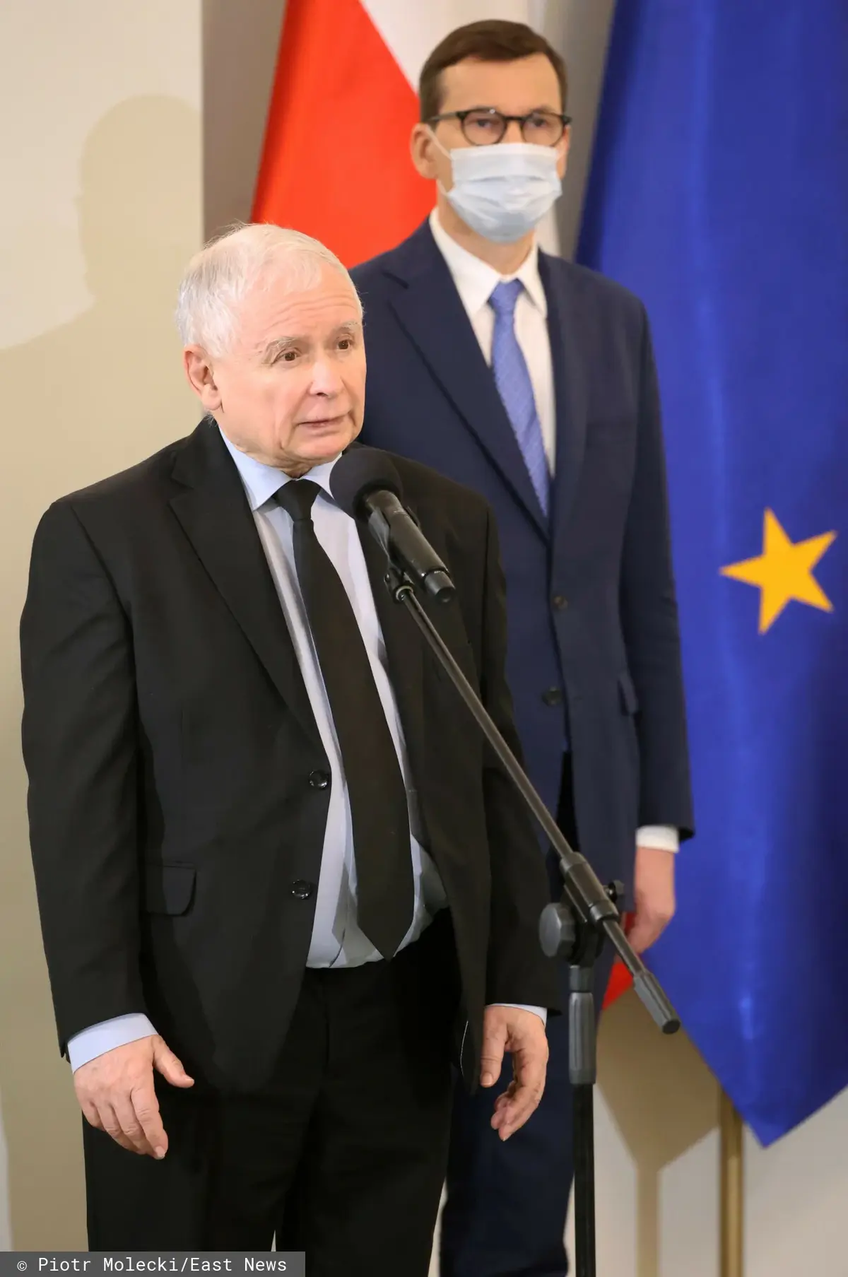 Jarosław Kaczyński z Mateuszem Morawieckim