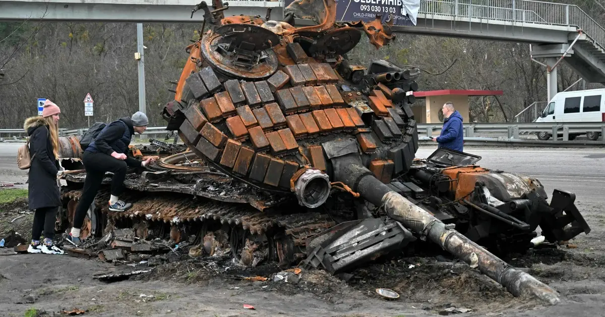 zniszczony rosyjski czołg