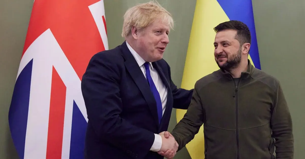 Wizyta Borisa Johnsona w Kijowie 