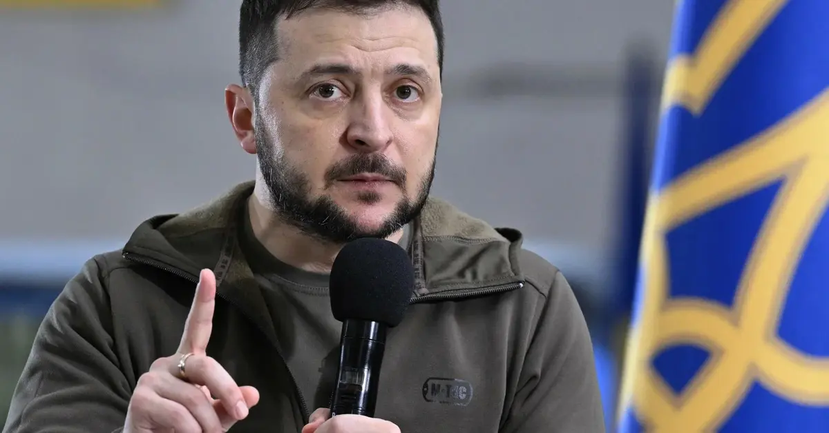 Wojna w Ukrainie - spotkanie Wołodymyra Zełenskiego z mediami w metrze