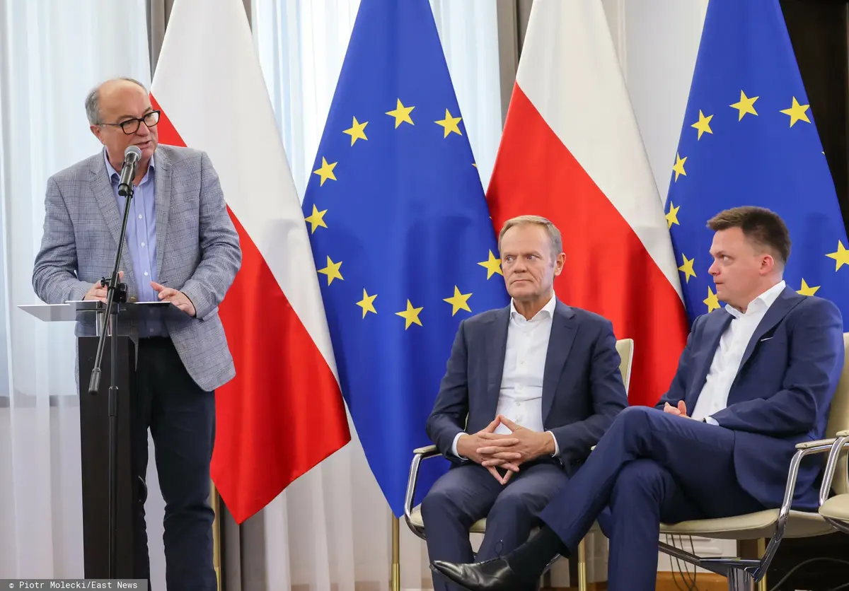  Donald Tusk, Tomasz Szymon Holownia, Wlodzimierz Czarzasty